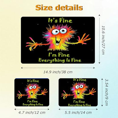 Universal Laptop Skin Sticker with 2 Wrist Pad Decals, 3-Piece Removable Vinyl Laptop Cover, Cute Monster Waterproof Anti-Scratch, Easy-Trim Fit for 13.3" 14" 15.6" Laptops - color: Cute Monster