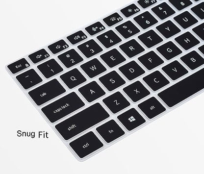 Keyboard Cover for Dell Latitude 3550 3540 5550 5540 5530 5531 5520 5521 15.6", Dell Precision 3590 3591 3580 3581 3570 3571 3560 3561 15.6 inch 2025 2024 2023 2022 Laptop Protector, Black - color: Black