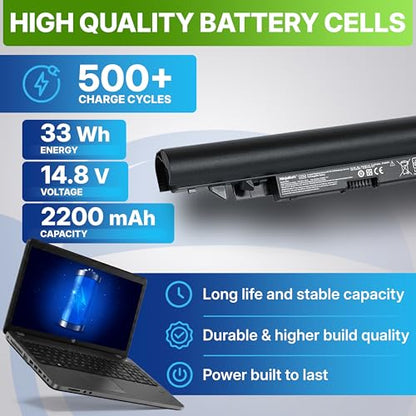 NinjaBatt Laptop Battery for 919700-850 HP JC04 JC03 15-BS015DX 15-BS113DX 15-BS115DX 15-BS060WM 15-BS013DX 15-BS070WM 17-BS049DX 17-BS011DX 250-G6 - High Performance [2200mAh/14.8v] - size: HP JC04 JC03