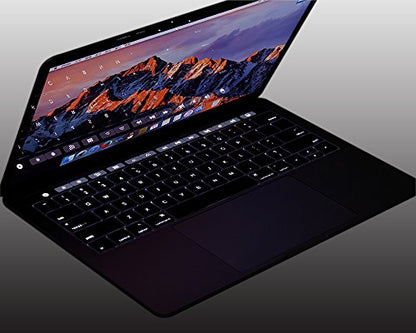 ProElife Grey Gradient Keyboard Cover Ultra Thin Keyboard Protector Skin for MacBook Pro with Touch Bar 13-inch 15-inch (Model A2159, A1989, A1990, A1706, A1707) (2019 2018 2017 2016) (Ombre Grey) | Ombre Grey, Ultra-Thin (0.26 mm), Silicone Protective Sk