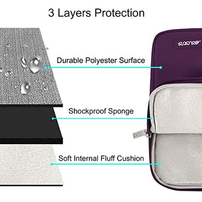 MOSISO Laptop Case 13 inch, Laptop Sleeve Bag with Pocket | Compatible with MacBook Neo A3404 2026/Air/Pro 13 M5/M4/M3/M2/M1 2026-2016, Polyester Vertical Computer Bag, Magenta Purple - color: Magenta Purple, size: 13 inch