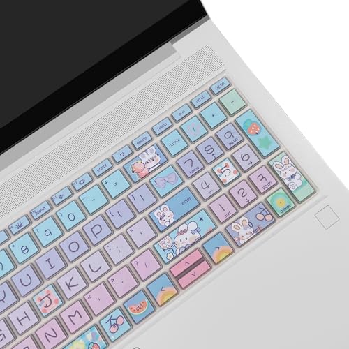 Keyboard Cover for 15.6" HP ProBook 450/455/650 G8/G9/10, Cute Bunny Keyboard Skin - color: Cute Bunny