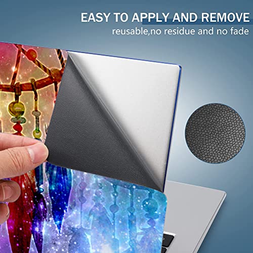 Laptop Skin Sticker,13.3 14 15 15.4 15.6 inch Laptop Skins,Universal Vinyl Decal,Dustproof Scratch Resistant Reusable Cover Protector with Free 2 Wrist Pads (Dream Catcher) - color: Dream Catcher
