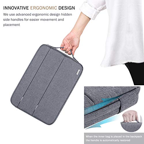 Voova 13 13.6 Inch Laptop Sleeve Case Compatible with MacBook Air 13 M1/M2/M3/M4 2020-2025, MacBook Pro 13/14, IPad Air/Pro 13, Waterproof Slim Computer Bag Cover with Handle, Grey - color: Grey, size: 12.6-13.6 Inch