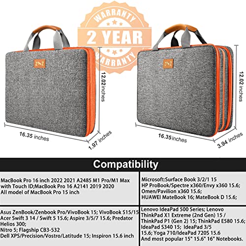 Slim Expandable Laptop Case 15.6 Inch Sleeve Upgraded Protective Durable Recycled Carrying Case Compatible with MacBook 15" & 16" and Most 15" 15.6" 16" Notebook,D01G02 - color: D01g02, size: 15.6"