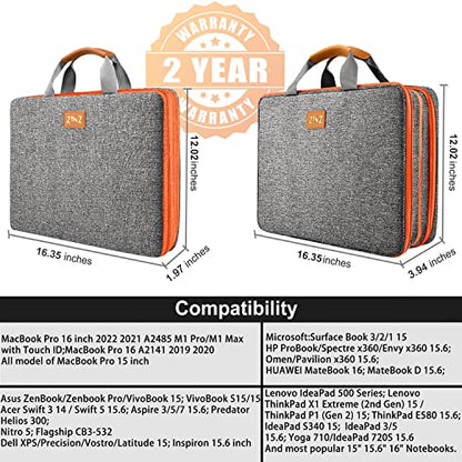 Slim Expandable Laptop Case 15.6 Inch Sleeve Upgraded Protective Durable Recycled Carrying Case Compatible with MacBook 15" & 16" and Most 15" 15.6" 16" Notebook,D01G02 - color: D01g02, size: 15.6"
