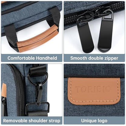 TORIBIO 15 Inch Laptop Sleeve Bag Padded Protective Travel Carrying Case | Fits New 15"/15.3" MacBook Air M5 M4 M3 M2,Dell XPS 15 Plus,15 Inch Surface Laptop 7/6/5/4/3,Galaxy Tab S9 Utra 14.6" - color: Blue, size: 15 Inch