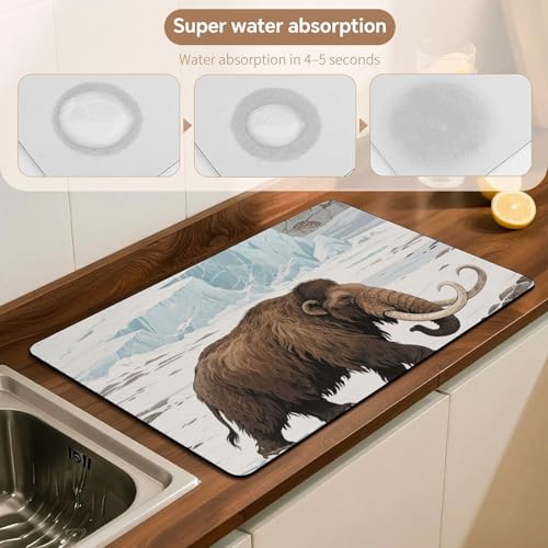 Desk Pad Mat Mammoth Print Non-Slip Desk Mats Desk Protector for Office Home Lap Desk Laptop and Desktop Gift for The Holidays