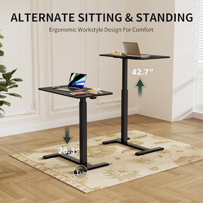 Overbed Bedside Table with Hidden Casters,Adjustable Hospital & Home Use Bed Table, Rolling Laptop Table, Mobile Standing Desk,Black - color: Black