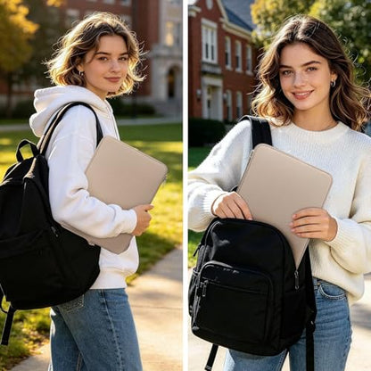RAINYEAR 13.3 Inch Laptop Sleeve Case Padded Carrying Bag, Khaki | Slim Protective Soft Zipper Computer Cover for 13.3 Inch Notebook Computer Chromebook 14 inch MacBook Pro/Max M1 M2 M3 M4 M5 - color: Khaki, size: 13"-13.3"