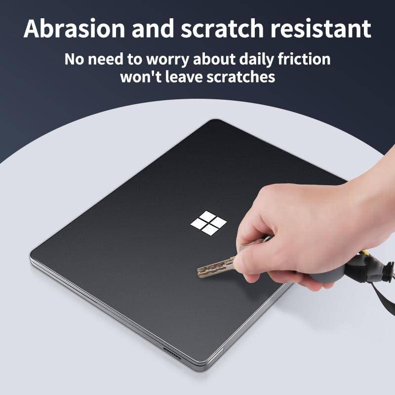 IMMOENUC Skin for Microsoft Surface Laptop 7 (15 inch, 2024 Model 2037) - Full Body Vinyl Wrap Decal Sticker - Anti-Scratch & Abrasion Resistant Protective Cover - Black - color: Black, size: 15 inch