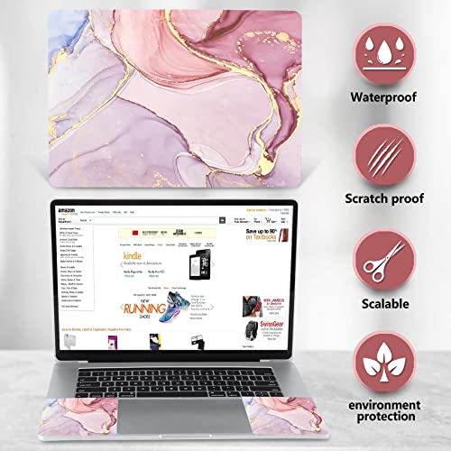 AIMSA Laptop Skin Sticker Decal, 12 13 13.3 14 15 15.4 15.6 inch Laptop Art Decal Protector Notebook Netbook PC 15.6" Universal Vinyl Cover, Pink Purple Marble - color: Pink Purple Marble