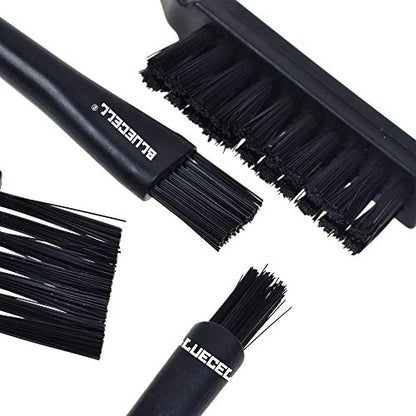 BLUECELL Set of 4 Plastic Handle Nylon Anti-Static Brushes for Cleaning Keyboard Circuit Board