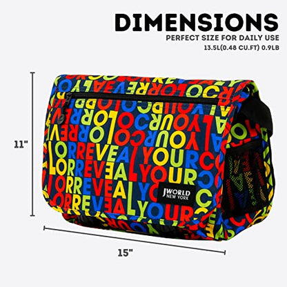 J World New York Terry Messenger Bag for Women Girls School Kids - color: Ryc