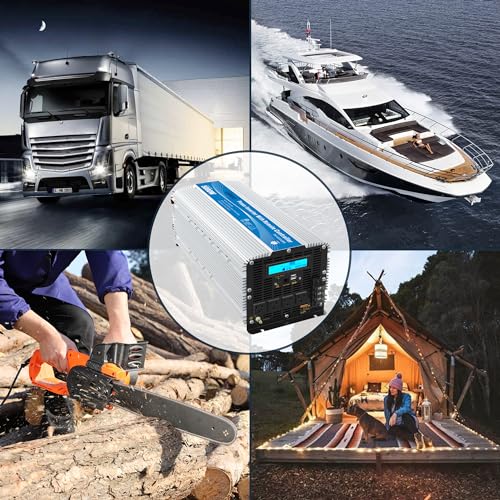 5000Watt Power Inverter ETL UL458 Listed Inverter 5000 W Converts 12V to 120 Vac with 40 Amps Hardwire Terminal and 4 AC Sockets Plus 30FT Wired Remote for Off Grid Solar System Truck RVs Emergency - size: 5000 W - ETL