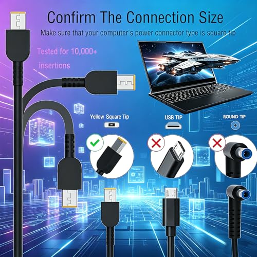 330w AC Adapter Power Supply Compatible with Lenovo Legion Pro 9 7 7i 5 5i 16IRX9H 16IRX8H 16ARX8H 16IRX8 RTX 4070 4080 4090 ThinkPad P15 P16 P17 Gaming ADL330SDC3A Square Tip Laptop Charger