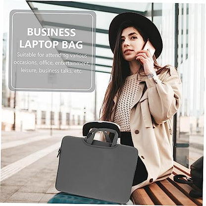Operitacx Laptop Carrying Bag Portable Laptop Pouch Double Zippers Stylish Computer Handbag for Business Travel Scratch-resistant and Design