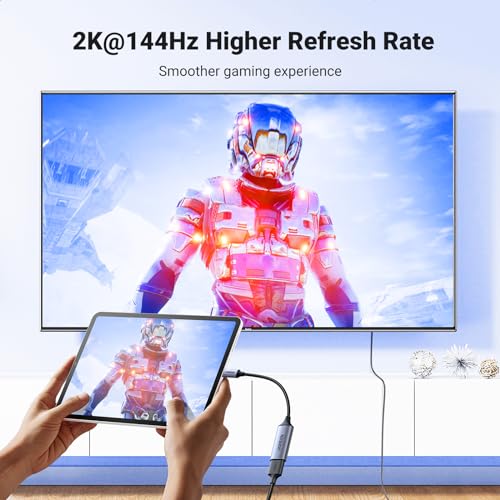 UGREEN Unidirectional USB C to HDMI Adapter Cable 4K@60Hz Aluminum Design | USB 3.1 to HDMI 2.0, Compatible with iPhone 17/16 Pro Max, iPad Mini Air, MacBook Pro, Galaxy S26 Ultra, iMac XPS 17