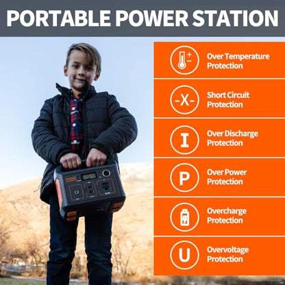 Jackery Portable Power Station Explorer 290, 290Wh Backup Lithium Battery, 110V/200W Pure Sine Wave AC Outlet, Solar Generator (Solar Panel Not Included) for Outdoors Camping Travel Hunting Blackout - style: E290