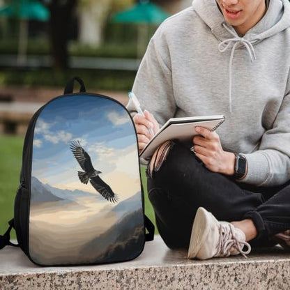 Laptop Backpack with Pocket, Large, Adjustable 17 Inch Bag, Waterproof | Eagle Mountains Computer Bag for Work, Breathable, Expandable Backpack for Women Men, Portable