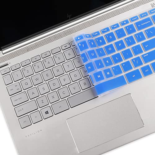 Keyboard Cover for HP Laptop 14/HP Pavilion 14-dq 14-cf/fq 14t-dq300/dq200 14-dq1039wm 14-dq0057nr 14-dq2053cl 14-dq5043cl 14-dq0052dx 14-dq1059wm 14-dq1035cl 14-dq2078wm dq0011dx dq0055dx dq0002dx - color: Blue