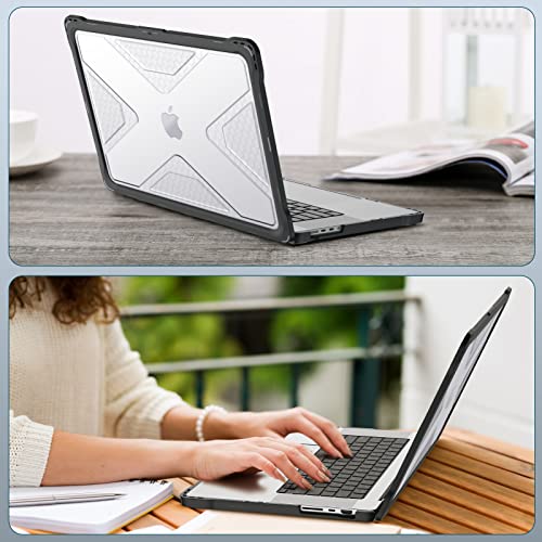 Fintie Case for MacBook Pro 16 Inch A3429 A3428 A3403 A3186 A2991 A2780 A2485 (2026-2021) - Heavy Duty Rugged Hard Shell Cover for MacBook Pro 16" M5/M4/M3/M2/M1 Chip, Crystal Clear - color: Crystal Clear