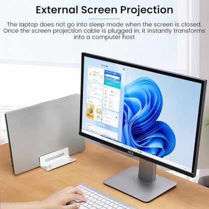Aluminum Vertical Laptop Stand for Desk, Adjustable Dual Slot Holder(up to 1.73 inches), Compatible with MacBook Pro, MacBook Air and Other Laptop - Save Space & Improve Airflow, Silver