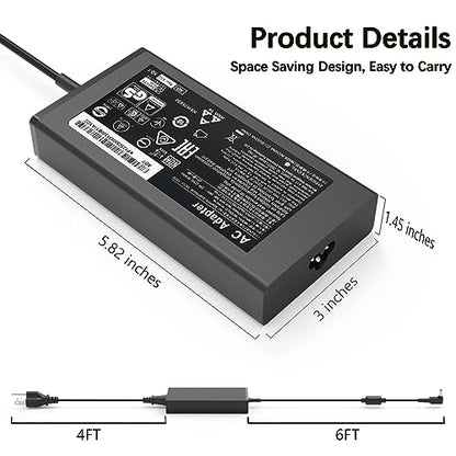 135W AC Charger Compatible with Acer Nitro 5 AN515 N18C3 N18C4 ADP-135KB T ADP-135NB B ADP-135K PA-1131-16 PA-1131-05 Laptop Power Supply Adapter