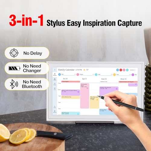 Screen Protector & Stylus Pen Compatible With 15 inch Digital Calendar | 2 Pack Screen Protector & 3-in-1 Stylus Pen for 15 inch Digital Calendar,Anti-Glare, Fingerprint & Smudge Resistant