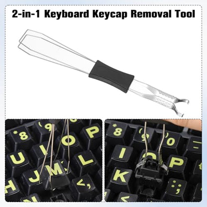 7 PCS Mechanical Keyboard Cleaning Kit with Wire Keycap Puller, | Switch Remover & 5 Anti-Static Brushes, Professional Keyboard Cleaner Tool Set for Computer, Laptop, PCB Motherboard