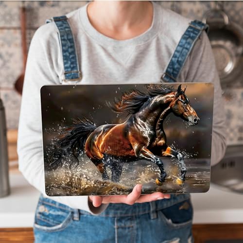 Universal Laptop Skin Sticker with 2 Wrist Pad Skins, Waterproof Scratch Resistant Vinyl Laptop Cover Decal, Cut to Fit for 11–15.6 Inch MacBook HP Dell Lenovo, Horse - color: Horse