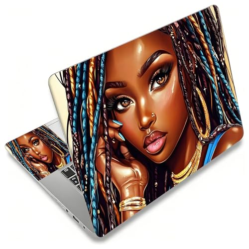 Laptop Skin Sticker Decal, Universal Reusable Vinyl Laptop Cover for 12" 13" 13.3" 14" 15" 15.4" 15.6" Notebook PC, Reusable Waterproof Scratch-Resistant with 2 Wrist Pads,American Girls - color: American Girls
