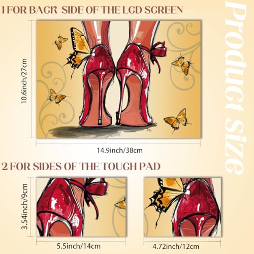 SUPERDANT Laptop Skin Sticker Red High Heels Laptop Decals Personalized Universal Notebook Computer Wrap Vinyl Skin Stickers Cover Art Decal Removable 12-15.6 Inch Scratch-Resistant Gifts Yellow - color: Red+Yellow