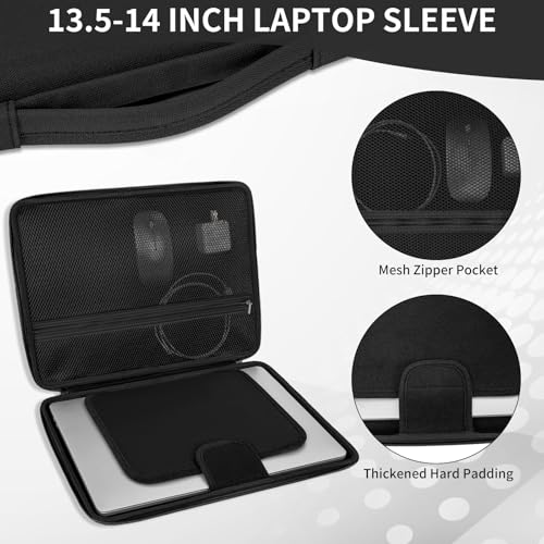 Hard Laptop Case Tablet Sleeves for 13.6 Inch MacBook Air M2 A2681 2022-2024 M3/A3113 2024,14inch MacBook Pro 14 M4/M3/M2/M1 Pro/Max A3112 A3401 A3185 A2992 A2918 A2779 2024-2021 - color: Black
