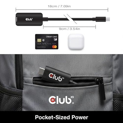 Club 3D Mini DisplayPort to HDMI Adapter 8K@60Hz 4K@120Hz - Active mDP 1.4 to HDMI Converter for Gaming PC, Aorus Series - HDR, HDCP 2.3 CAC-1188