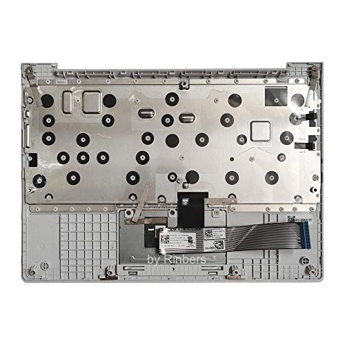 Laptop Palmrest Upper Case Top Cover with US English Keyboard Touchpad Assembly Replacement for Lenovo Chromebook 11 C330 5CB0S72816 5CB1B77634 White