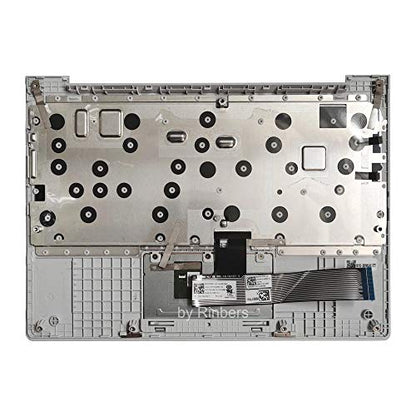 Laptop Palmrest Upper Case Top Cover with US English Keyboard Touchpad Assembly Replacement for Lenovo Chromebook 11 C330 5CB0S72816 5CB1B77634 White