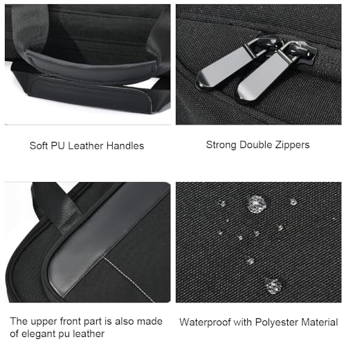 zhongningyifeng 14-15.6 Inch Business Laptop Briefcase, Waterproof Multifunctional Messenger Bag for Travel & Office - size: 15.6inch