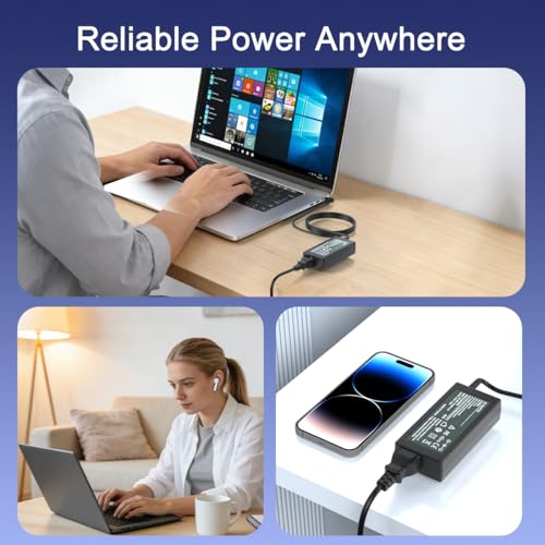 65W 45W Computer Charger Smart Blue Tip 4.5mm Compatible with HP | Pavilion x360 14/15/17, Envy 13/15, EliteBook ProBook Chromebook Stream Spectre |19.5V 3.33A 710412-001