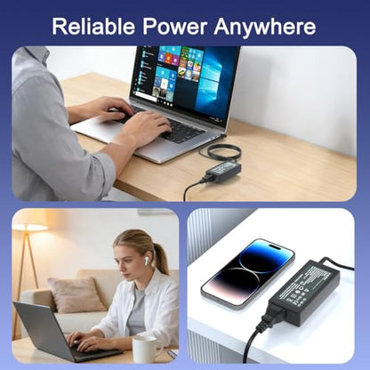 65W 45W Computer Charger Smart Blue Tip 4.5mm Compatible with HP | Pavilion x360 14/15/17, Envy 13/15, EliteBook ProBook Chromebook Stream Spectre |19.5V 3.33A 710412-001
