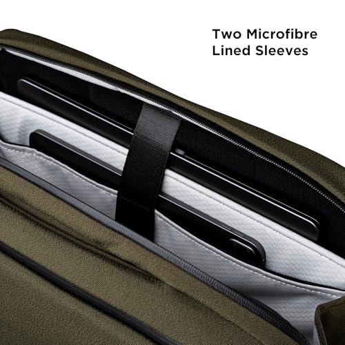 ALPAKA Elements Tech Brief Pro 12L Laptop Briefcase Backpack Green | For 16-inch Laptop, Detachable & Hidden Strap, Luggage Pass-Through, YKK AquaGuard Zipper, Weatherproof Fabric Axoflux 600D