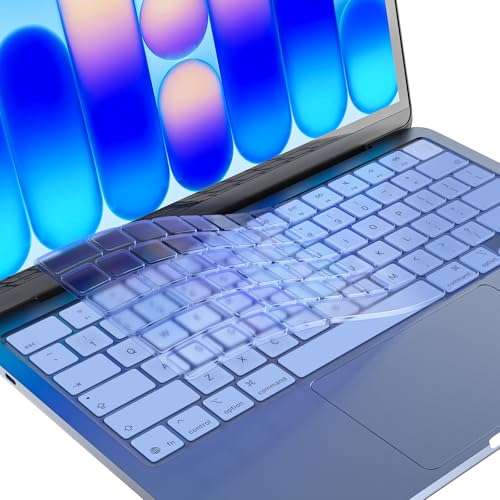 EooCoo Keyboard Cover Skin for MacBook Neo, Pro 14/16, Air 13/15, Indigo | Invisible, Anti Fingerprints & Dust, for 2026-2021 M5-M1 Pro/Max MacBook Pro 14/16, M5-M2 MacBook Air 13/15, MacBook Neo 13 - color: Indigo Clear