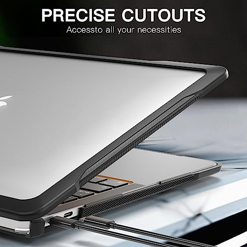 Batianda Ultimate Case for MacBook Air 13 Inch 2018-2020, Transparent | Fits M1/Intel Models A2337/A2179/A1932, Lightweight Slim Design, Carbon Fiber Side Texture, Matte Translucent Hard Shell - color: Transparent