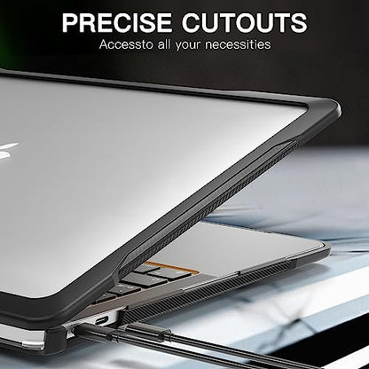 Batianda Ultimate Case for MacBook Air 13 Inch 2018-2020, Transparent | Fits M1/Intel Models A2337/A2179/A1932, Lightweight Slim Design, Carbon Fiber Side Texture, Matte Translucent Hard Shell - color: Transparent