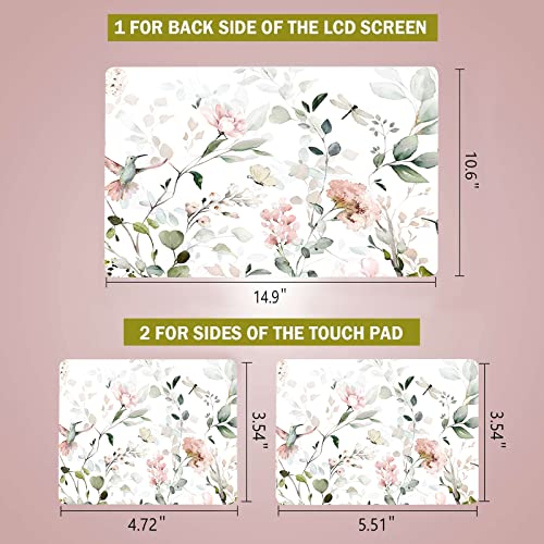 Laptop Notebook Skin Sticker Cover Decal, 12 13 13.3 14 15 15.4 15.6 inch Laptop Vinyl Skin Sticker Cover Art Protector Notebook PC (Flowers and Birds) - color: Flowers and Birds