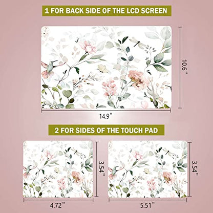 Laptop Notebook Skin Sticker Cover Decal, 12 13 13.3 14 15 15.4 15.6 inch Laptop Vinyl Skin Sticker Cover Art Protector Notebook PC (Flowers and Birds) - color: Flowers and Birds