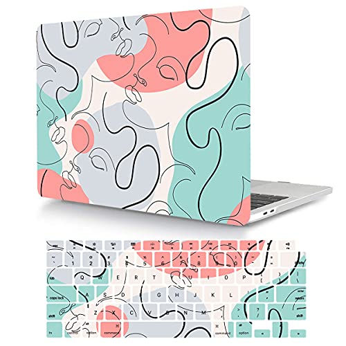Protective Case Compatible with MacBook Pro 13 inch with CD-ROM Model: A1278(Old Version 2012/2011/2010/2009/2008), Plastic Hard Shell Case Cover & Keyboard Cover Skin - Girl Painting - color: Girl Painting 2, size: A1278(Pro 13 w/CD-ROM 2008-2012)