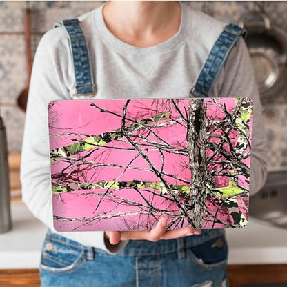 Universal Laptop Skin Sticker with 2 Wrist Pad Skins, Waterproof Scratch Resistant Vinyl Laptop Cover Decal, Cut to Fit for 11–15.6 Inch MacBook HP Dell Lenovo, Pink Camo Tree - color: Pink Camo Tree