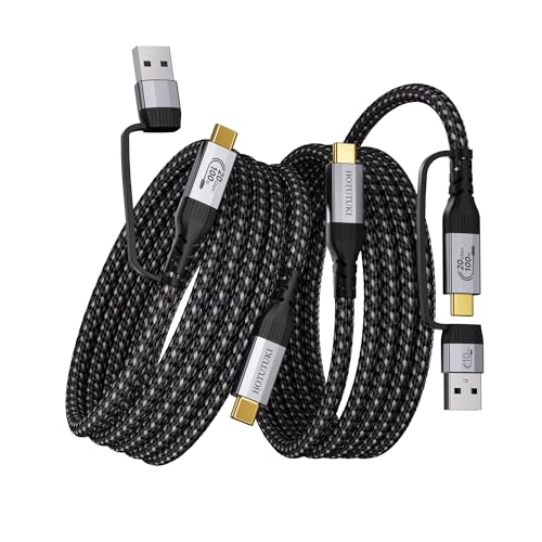 USB Cables 2PACK（6.6FT+6.6FT） USB a to USB c Cable Multi Functional 2in1,20Gbps High Speed Data Transfer,4K@60Hz UHD Video 5A/100W Fast Charge Cord - size: 6.6FT/2M+6.6FT/2M