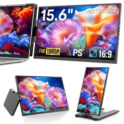 15.6" Laptop Screen Extender,FHD 1080P IPS Portable Monitor for 13"-17" Laptops, Dual Travel Screen Monitor Plug & Play, Laptop Screen Monitor Extender Compatible with Windows/Mac/Android & Chrome OS - style: 15.6 Dual